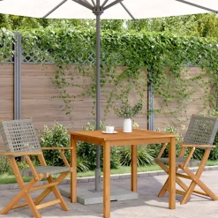 Tuinstoelen 2 st massief acaciahout en poly rattan><noscript><img width=