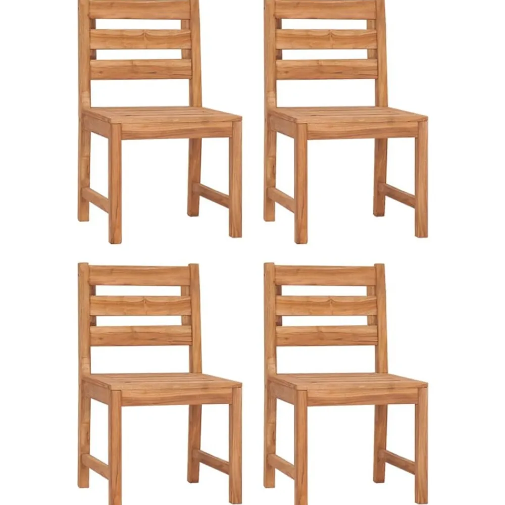 Tuinstoelen 4 st massief teakhout>vidaXL Clearance