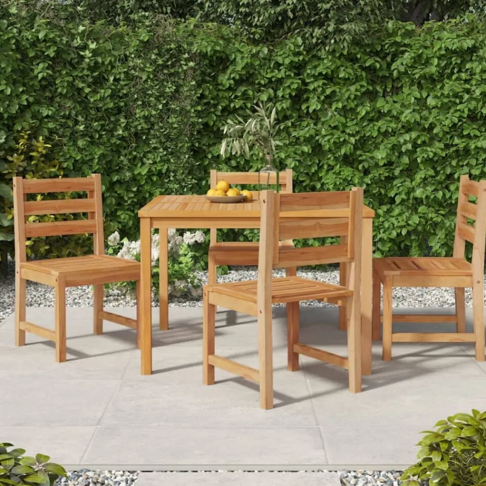 Tuinstoelen 4 st massief teakhout>vidaXL Clearance