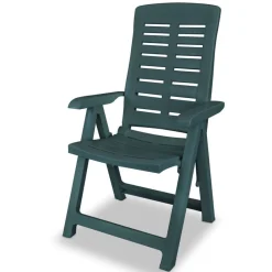 Tuinmeubelen*vidaXL Tuinstoelen 2 st verstelbaar kunststof Groen