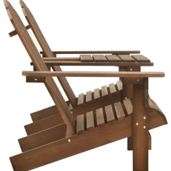 Tuinmeubelen*vidaXL Tuinstoelen Adirondack met tafeltje massief vurenhout Bruin