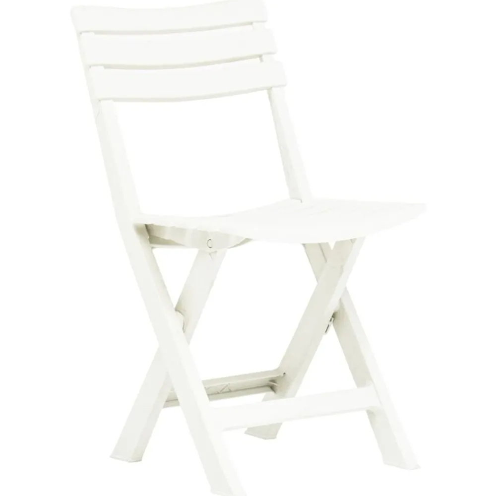 Tuinmeubelen*vidaXL Tuinstoelen inklapbaar 2 st kunststof Wit