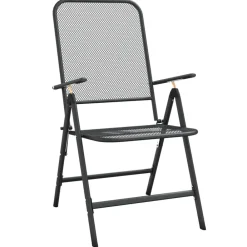Tuinstoelen inklapbaar 2 st metaalgaas antracietkleurig><noscript><img width=