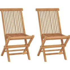 Tuinstoelen inklapbaar 2 st massief teakhout>vidaXL New