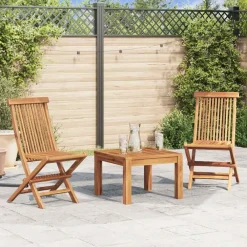 Tuinstoelen inklapbaar 2 st massief teakhout>vidaXL New