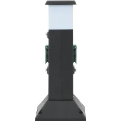 Energie- & Elektriciteitsbenodigdheden*vidaXL Tuinstopcontact met lamp en grondpin 2-wegs 16x16x39,5 cm Zwart en groen