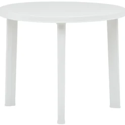 Tuinmeubelen*vidaXL Tuintafel 89 cm kunststof Wit