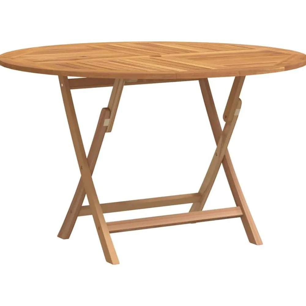 Tuintafel inklapbaar Ø 110x75 cm massief teakhout>vidaXL Sale