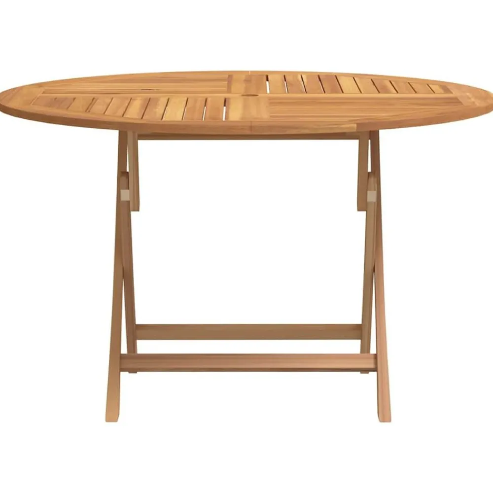 Tuintafel inklapbaar Ø 110x75 cm massief teakhout>vidaXL Sale