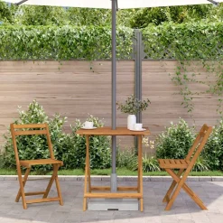 Tuinmeubelen*vidaXL Tuintafel inklapbaar 70x70x75 cm massief acaciahout