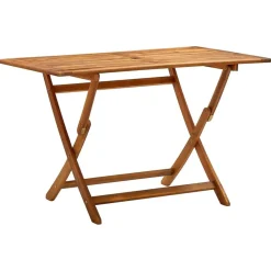 Tuinmeubelen*vidaXL Tuintafel inklapbaar 120x70x75 cm massief acaciahout Bruin
