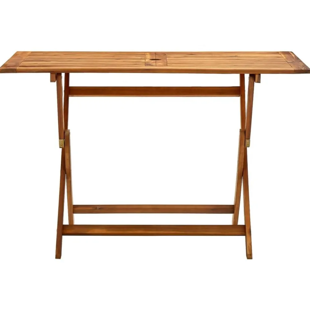 Tuinmeubelen*vidaXL Tuintafel inklapbaar 120x70x75 cm massief acaciahout Bruin