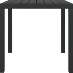 Tuintafel 80x80x74 cm aluminium en HKC zwart>vidaXL New