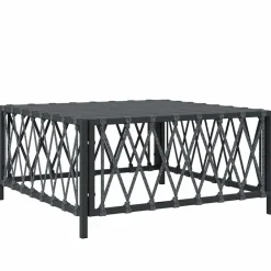 Tuinmeubelen*vidaXL Tuintafel 70x70x34 cm geweven stof kleurig Antraciet