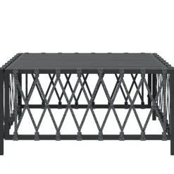 Tuinmeubelen*vidaXL Tuintafel 70x70x34 cm geweven stof kleurig Antraciet