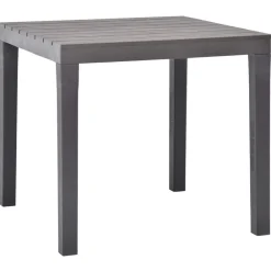 Tuinmeubelen*vidaXL Tuintafel 78x78x72 cm kunststof Mokka