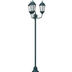 Verlichting*vidaXL Tuinverlichting Vintage Geborsteld Groen 57 x 49 x 241 cm Donkergroen
