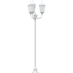 Verlichting*vidaXL Tuinverlichting 57 x 49 x 241 cm Aluminium en Glas Wit
