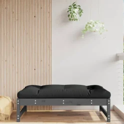 Tuinmeubelen*vidaXL Tuinvoetenbank 120x80 cm massief grenenhout grijs Grijs grenenhout