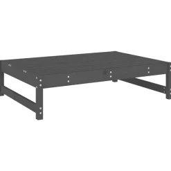 Tuinmeubelen*vidaXL Tuinvoetenbank 120x80 cm massief grenenhout grijs Grijs grenenhout