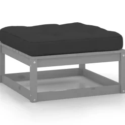 Tuinvoetenbanken 2 st met kussens massief grenenhout><noscript><img width=