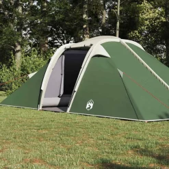 Buitensport*vidaXL Tunnel tent met dak met opslag 510 x 240 x 156 cm taft Groen