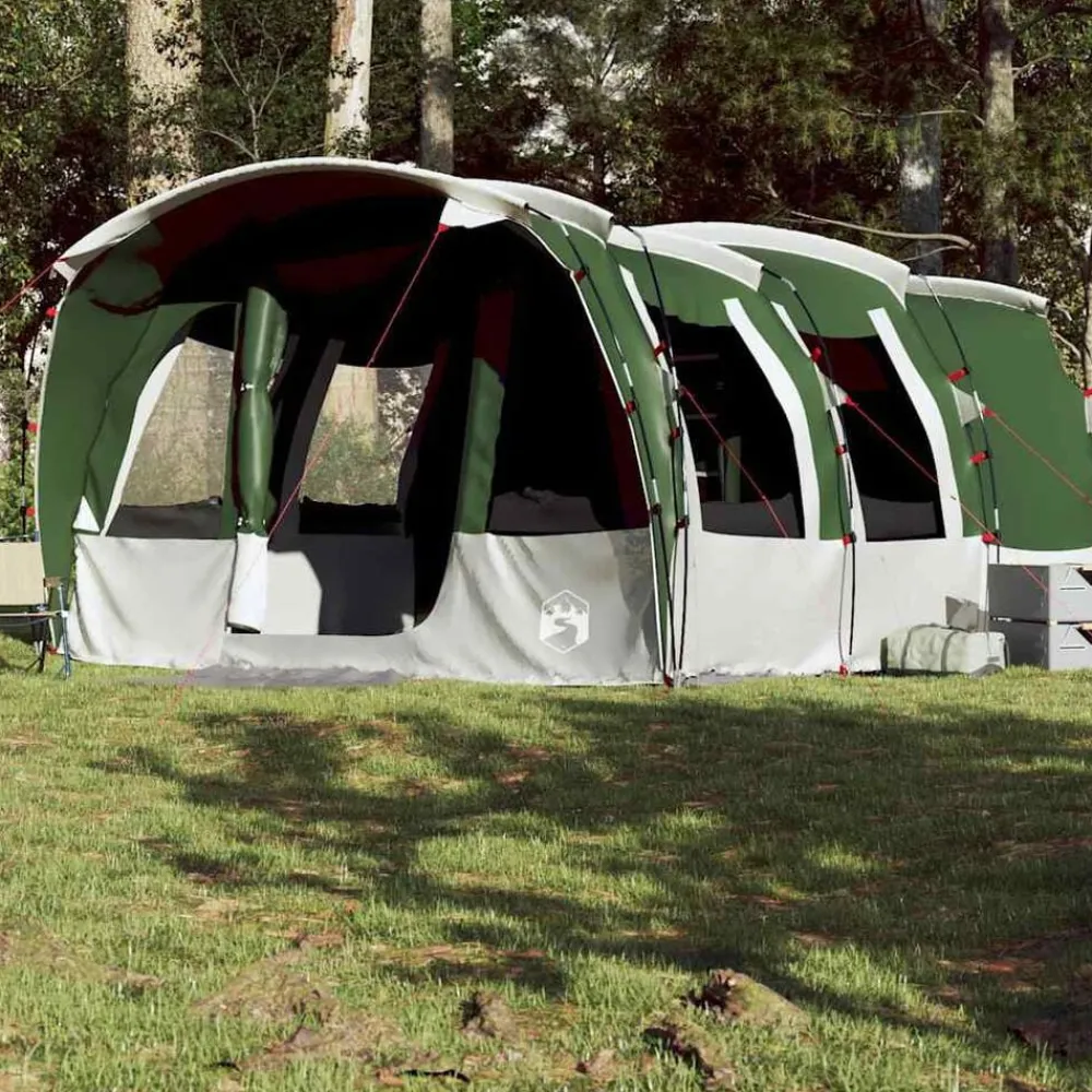 Buitensport*vidaXL Tunneltent 8-persoons waterdicht Groen