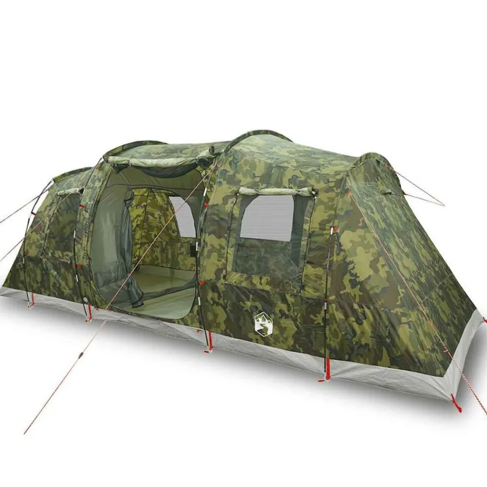 Buitensport*vidaXL Tunneltent 4-persoons waterdicht Camouflage