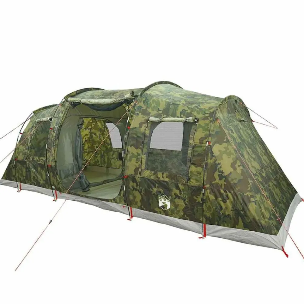 Buitensport*vidaXL Tunneltent 4-persoons waterdicht Camouflage