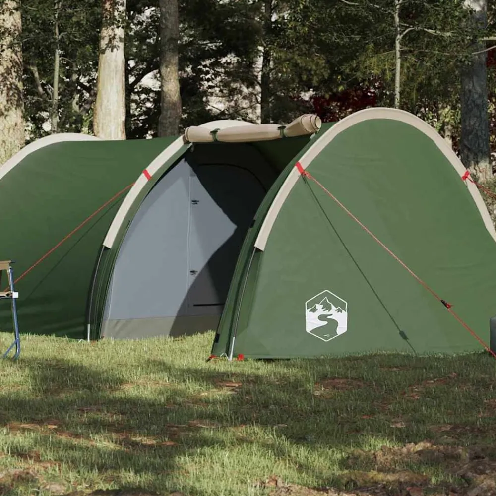 Buitensport*vidaXL Tunneltent 4-persoons waterdicht Groen