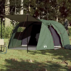 Buitensport*vidaXL Tunneltent 4-persoons waterdicht Groen