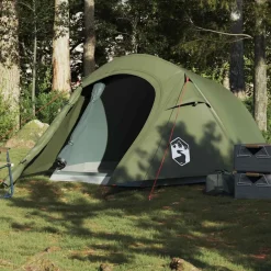 Buitensport*vidaXL Tunneltent 3-persoons waterdicht Olijfgroen