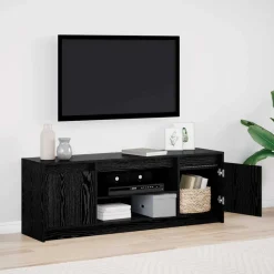 Tv-Meubels*vidaXL TV Eenheden Zwart 139,5 x 34 x 50 cm Bewerkt hout Zwart eiken