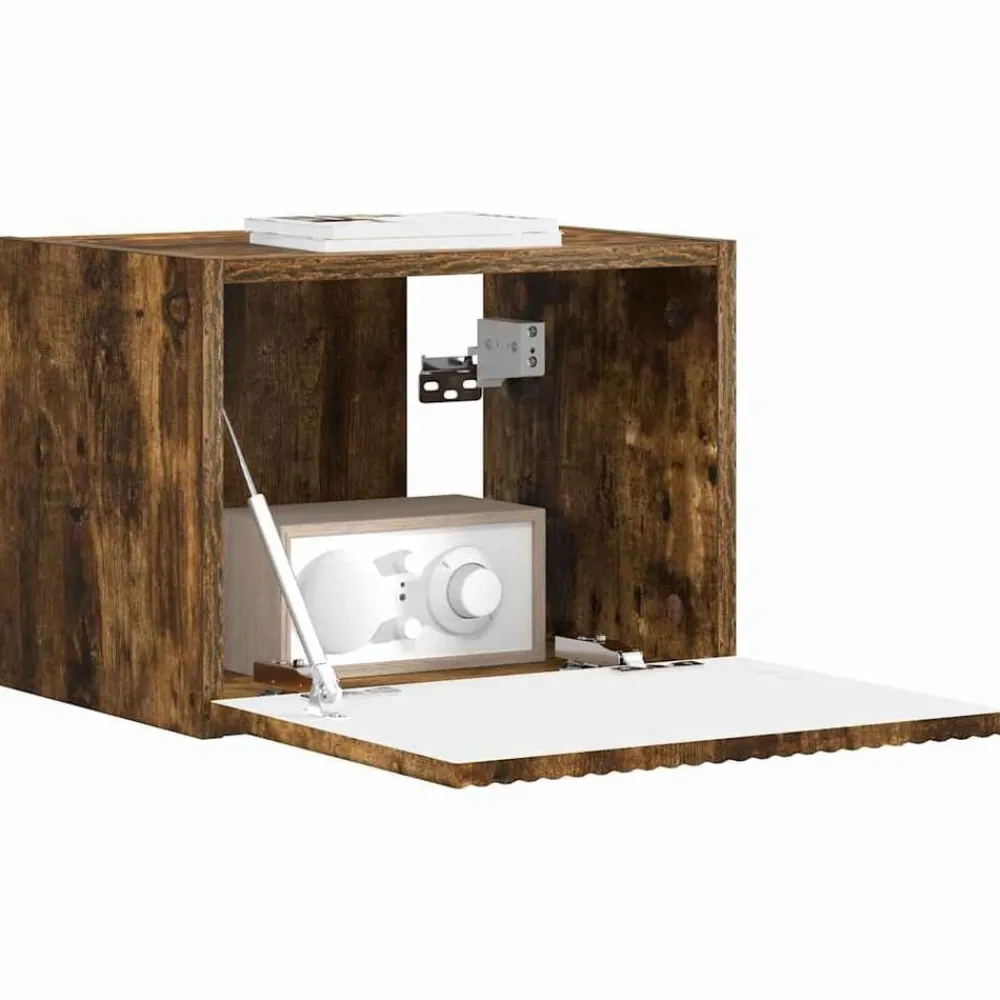 Tv-Meubels*vidaXL TV Wandkast 39 x 31 x 29,5 cm Bewerkt hout Gerookt eiken