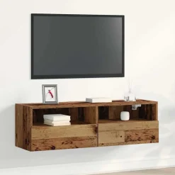 Tv-Meubels*vidaXL TV Wandkast 100 x 30 x 30 cm Bewerkt hout Oud hout