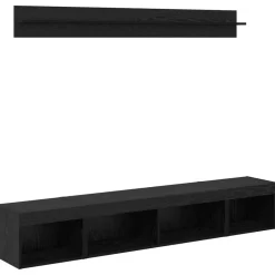 TV Wandkast Set met LED 5 pcs Bewerkt hout>vidaXL Outlet
