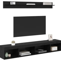 TV Wandkast Set met LED 5 pcs Bewerkt hout><noscript><img width=