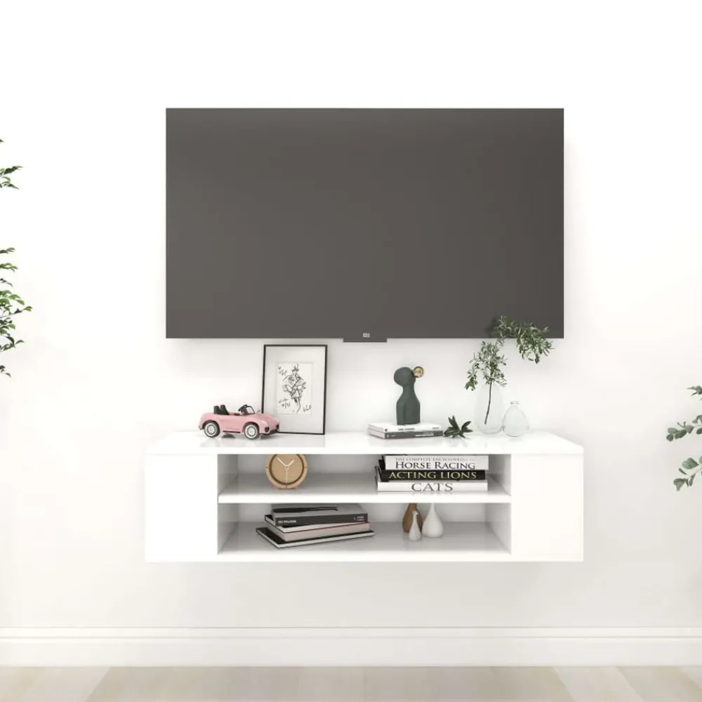Tv-hangmeubel 100x30x26,5 cm bewerkt hout>vidaXL Clearance