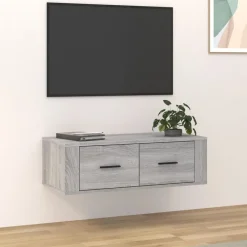 Tv-hangmeubel 80x36x25 cm bewerkt hout eikenkleur>vidaXL Best