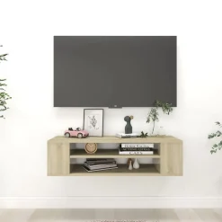 Tv-hangmeubel 100x30x26,5 cm bewerkt hout kleurig>vidaXL