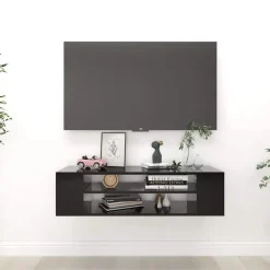 Tv-Meubels*vidaXL Tv-hangmeubel 100x30x26,5 cm bewerkt hout Zwart