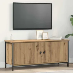 Tv-Meubels*vidaXL TV-kast Artisan Eiken 100 x 35 x 45 cm Bewerkt hout artisanaal eikenkleurig