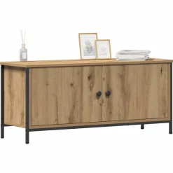 Tv-Meubels*vidaXL TV-kast Artisan Eiken 100 x 35 x 45 cm Bewerkt hout artisanaal eikenkleurig