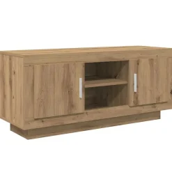 Tv-Meubels*vidaXL TV-kast Artisan Eiken 102 x 35 x 45 cm Bewerkt hout artisanaal eikenkleurig