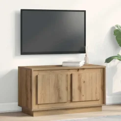 Tv-Meubels*vidaXL TV-kast 80 x 35 x 45 cm Bewerkt hout artisanaal eikenkleurig