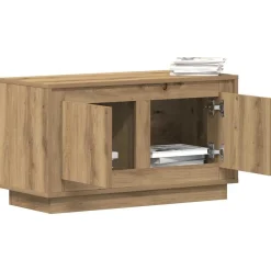 Tv-Meubels*vidaXL TV-kast 80 x 35 x 45 cm Bewerkt hout artisanaal eikenkleurig