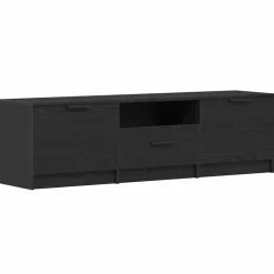 Tv-Meubels*vidaXL TV-kast met lade 140 x 35 x 40 cm Bewerkt hout Zwart eiken