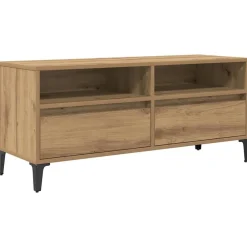 Tv-Meubels*vidaXL TV-kast met lade Artisan Eiken 100 x 34,5 x 44,5 cm artisanaal eikenkleurig
