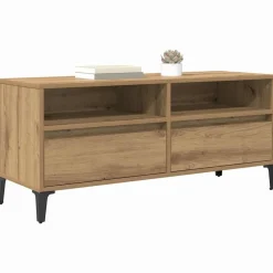 Tv-Meubels*vidaXL TV-kast met lade Artisan Eiken 100 x 34,5 x 44,5 cm artisanaal eikenkleurig