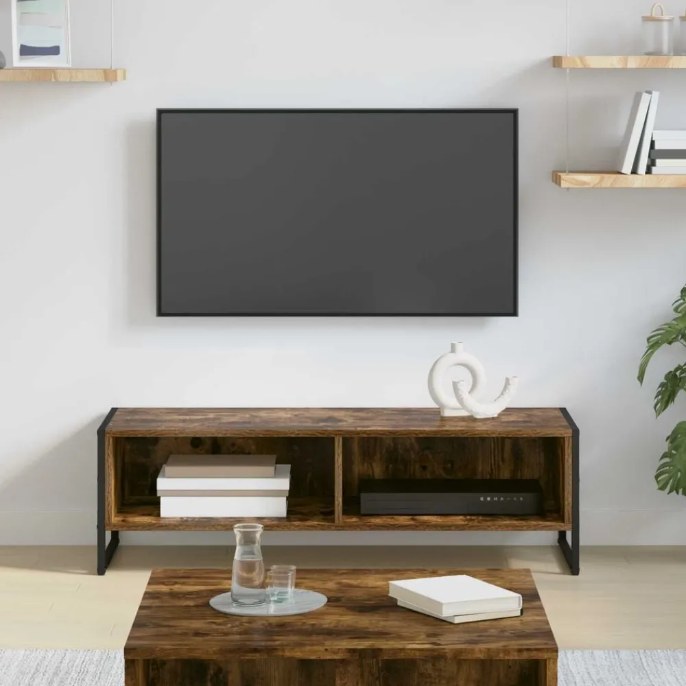 TV-kast Rook Eik 100 x 36.5 x 30.5 cm Bewerkt hout>vidaXL Online
